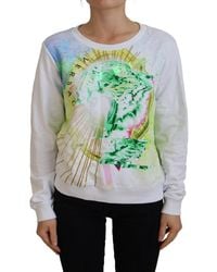 Versace Jeans Couture - Graphic Print Long Sleeves Sweater - Lyst