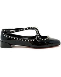 Christian Louboutin*Sweetie Jane Spikes デニムバレリーナ Sweetie Jane Spikes denim ballet flats in blue - Christian