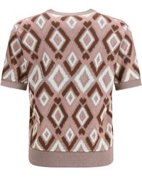 Piacenza Cashmere - Short-Sleeve Crewneck Sweater Cotton; Silk - Lyst
