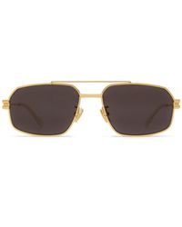 Bottega Veneta - Bv1128s Gold Sunglasses - Lyst