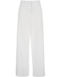 TOTEME - Cotton Pants With Rear Pockets Organic Trousers - Lyst