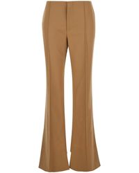 Chloé - Flared Pants With Asymmetric Hem - Lyst