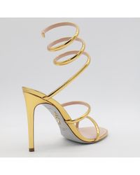 Rene Caovilla - Cleo Leather Heel Sandals - Lyst