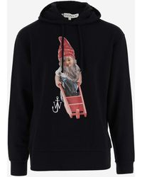 JW Anderson - Cotton Hoodie With Graphic Print And Logo - Lyst