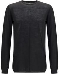 Rick Owens - Biker Level Sweater Merino Wool Ovis Aries - Lyst