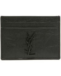 Saint Laurent - Leather Card Holder - Lyst