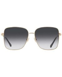 Jimmy Choo - Sunglasses Rectangle Full Rim, Frame And Gradient Lens Hester-S02M29O Nude - Lyst