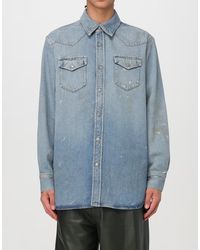 Acne Studios - Karty Distressed Denim Overshirt - Lyst