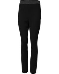 Dolce & Gabbana - Black Wool Leggings Stretch Pants - Lyst