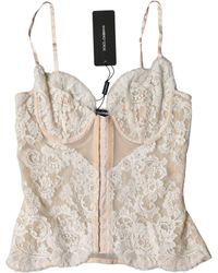 Dolce & Gabbana - Floral Lace Corset Lingerie Underwear Nylon Viscose Polyester Clothing - Lyst