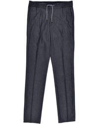 Brunello Cucinelli - Dark Wool Leisure Trousers - Lyst
