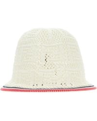 Fendi - White Crochet Bucket Hat - Lyst