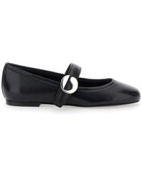 Coperni - Belt Detail Leather Ballerina Flats - Lyst