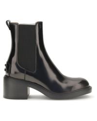 Tod's - Leather Boots Calf Bos Taurus - Lyst
