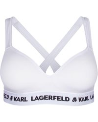 Karl Lagerfeld - Padded Jersey Bra - Lyst