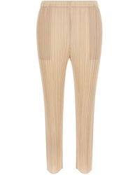 Pleats Please Issey Miyake - Polyester Casual Pants - Lyst