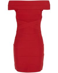 ROTATE BIRGER CHRISTENSEN - Mini Fitted Knit Dress Recycled Polyester - Lyst