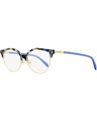 PUCCI - Pucci Oval Brow-Line Eyeglasses Ep5259 055 Havana- 55Mm Havana/ Plastic (Acetate)/Metal - Lyst