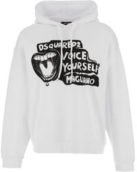DSquared² - 'D2 X Magliano' Hoodie With Drawstring Hood With Maxi Print On The Front - Lyst