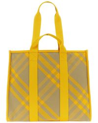 Burberry - Shopper Bag Cotton Handbags - Lyst