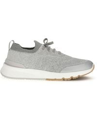 Brunello Cucinelli - Techno Cotton Knit Sneakers Runners Upper: Cotton; Sole: Rubber - Lyst