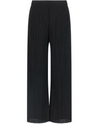 Pleats Please Issey Miyake - Polyester Casual Pants - Lyst