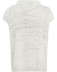 Liviana Conti - Semi-Transparent Devore Shirt - Lyst