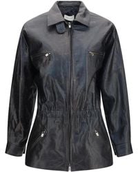 Magda Butrym - Vintage Leather Jacket With Drawstring Sheep - Lyst