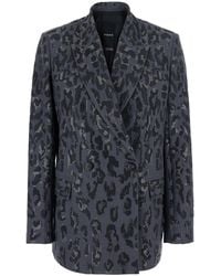 Pinko - Jacket With Mixed Studs, Polyester Blazers - Lyst