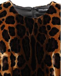 Dolce & Gabbana - Dolce & Gabbana Leopard-Print Viscose-Silk Dress - Lyst
