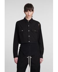 Rick Owens - Cape Sleeve Cropped Casual Jacket - Lyst