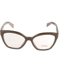 Prada - Logo Sided Cat Eye Glasses - Lyst