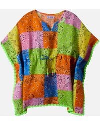 MC2 Saint Barth - Kate Poncho With Bandana Print Beach Robe - Lyst