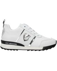 Love Moschino - Heart Jewel Accent Sneakers - Lyst