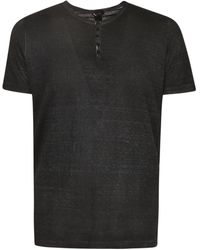 Avant Toi - Round Neck Buttoned T-Shirt - Lyst