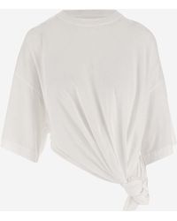 Sportmax - Knot Cotton T-Shirt - Lyst