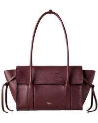 Mulberry - 'Small Bayswater' Bordeaux Shoulder Bag With Laminated Logo - Lyst
