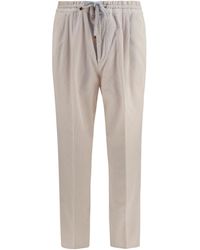 Brunello Cucinelli - Corduroy Drawstring Pants Cotton - Lyst
