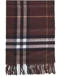 Burberry - Treacle Check Cashmere Scarf - Lyst