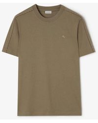 Burberry - Burberry Cotton Crew-Neck T-Shirt — Khaki - Lyst