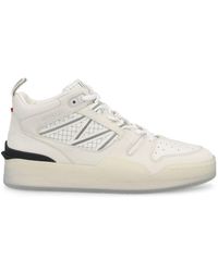 Moncler - Pivot Leather-trimmed Sneakers - Lyst
