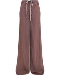Rick Owens - Brown Silk Casual Pants - Lyst