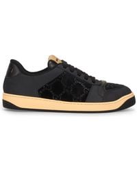 Gucci - Sneakers Screener Calfskin-Velvet Cotton Trainers - Lyst