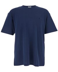 Saint Laurent - T-Shirt Round Neck Cotton T-Shirts - Lyst