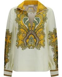 ALÉMAIS - Porter Linen Shirt Top - Lyst