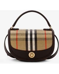 Burberry - Highlands Crossbody Bag With Check Motif - Lyst