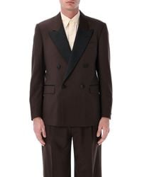 Lardini - Soirée Wool Double-Breasted Smoking Jacket - Lyst