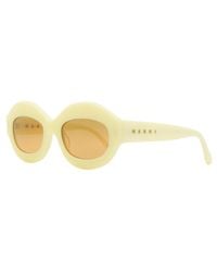 Marni - Ik Kil Cenote Oval Sunglasses 01U-- 53Mm Plastic (Acetate) - Lyst
