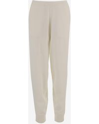 Allude - Wool And Cashmere Pants Virgin Trousers - Lyst