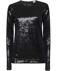 TOTEME - Sequin Long-Sleeved Top Polyester Knitwear - Lyst